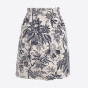 J Crew Factory Navy/Cream Casual Mini Skirt w/Pockets - US 12